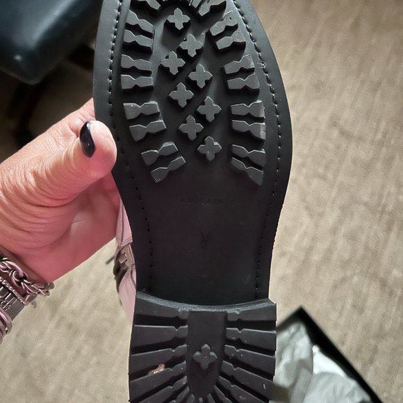 All Saints White Leather Boot Sz. 10 - Picture 5 of 6